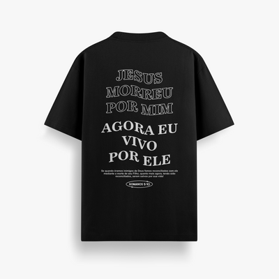 Camiseta Básica Unissex Jesus morreu por mim