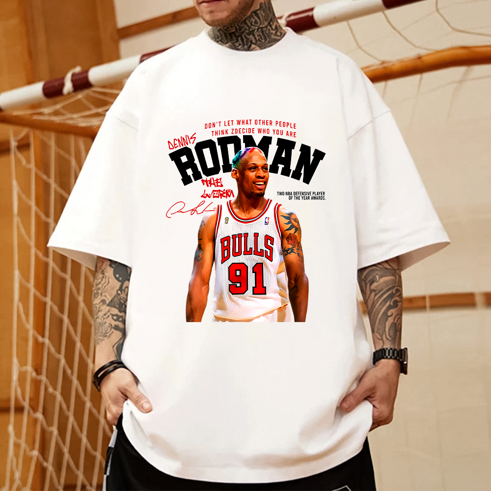 Camiseta Oversized Rodman Assinatura NBA