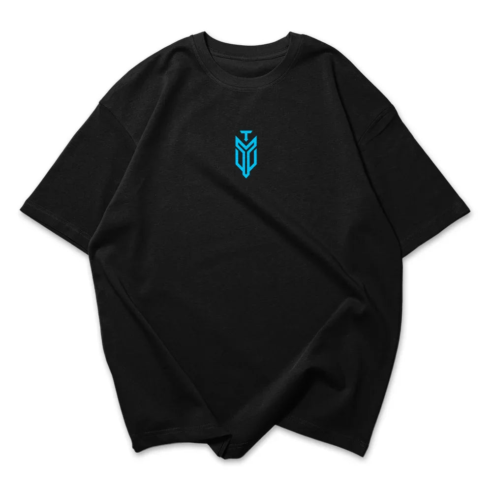 Camiseta Oversized Never Skip Azul