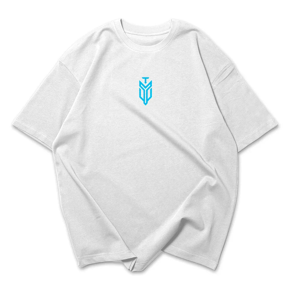 Camiseta Oversized Never Skip Azul