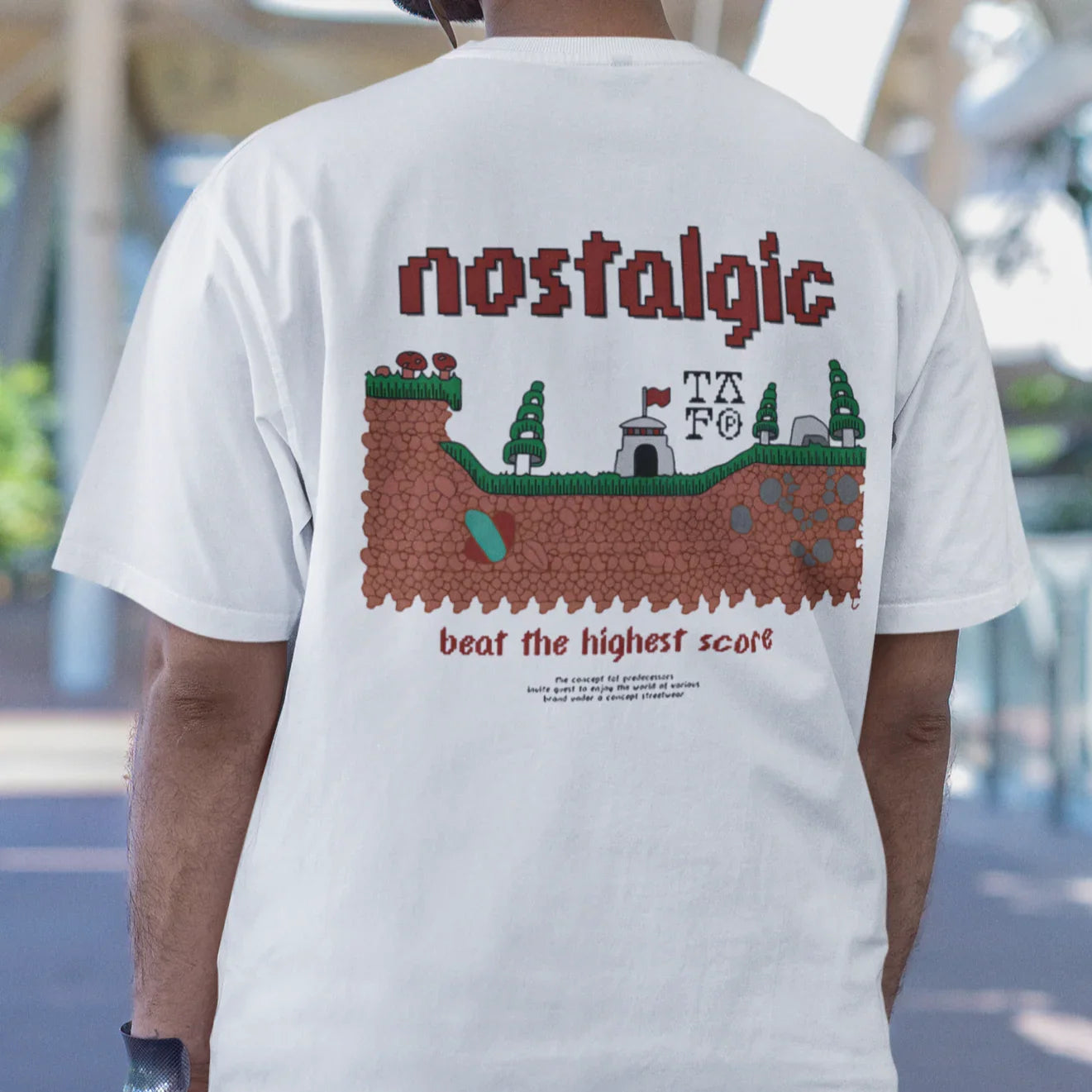 Camiseta Básica Unissex Nostalgic Game Beat The Highest Score