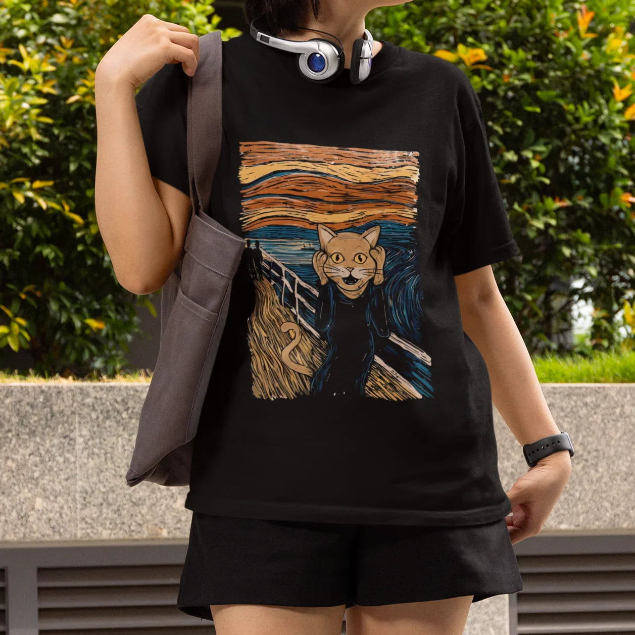 Camiseta Básica Gatinho Van Gogh
