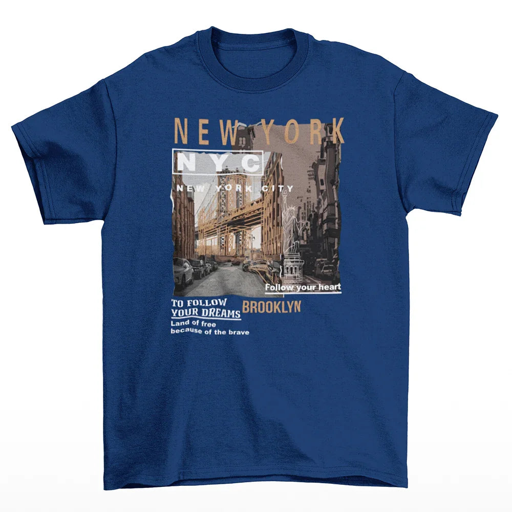 Camiseta Básica New York Brooklyn