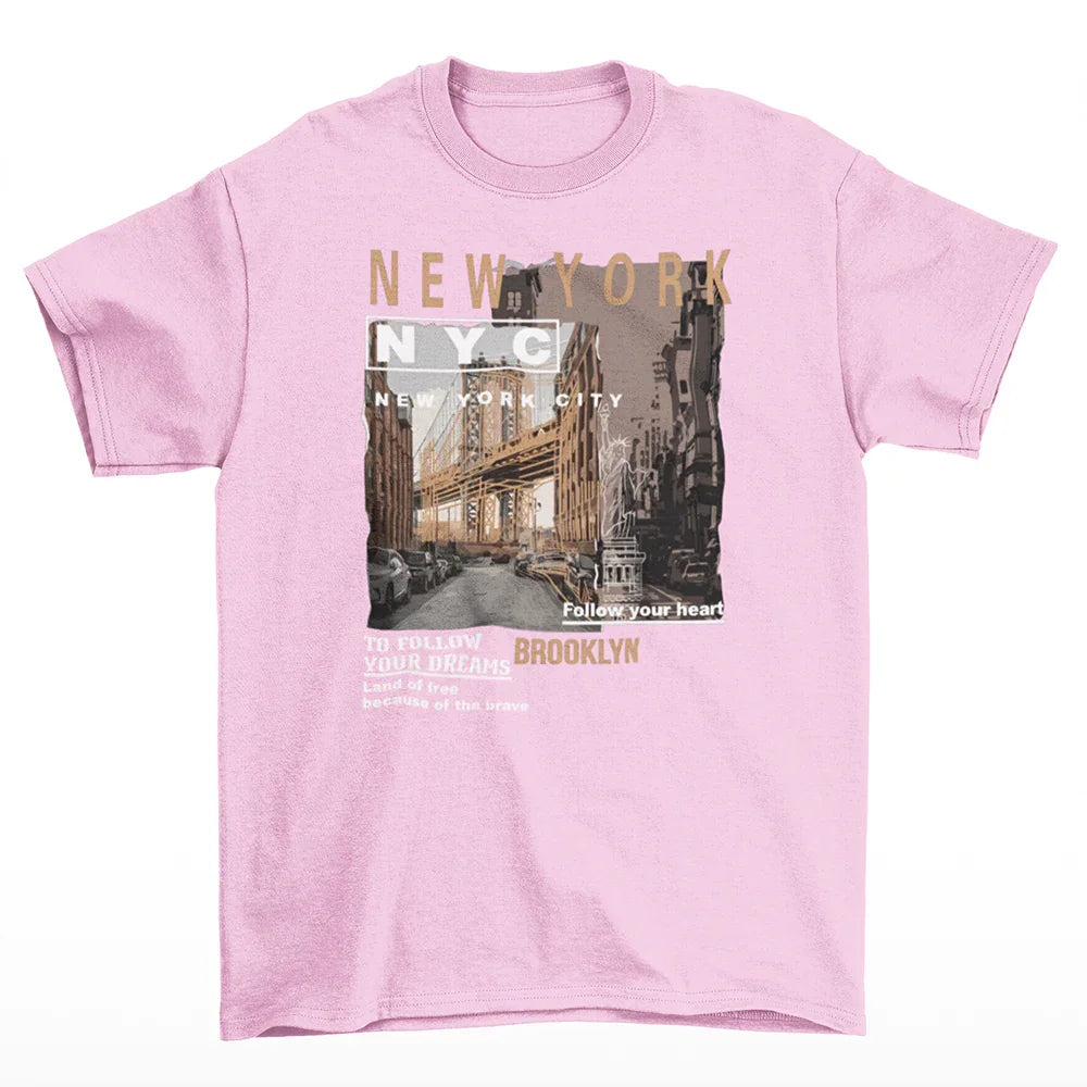 Camiseta Básica New York Brooklyn
