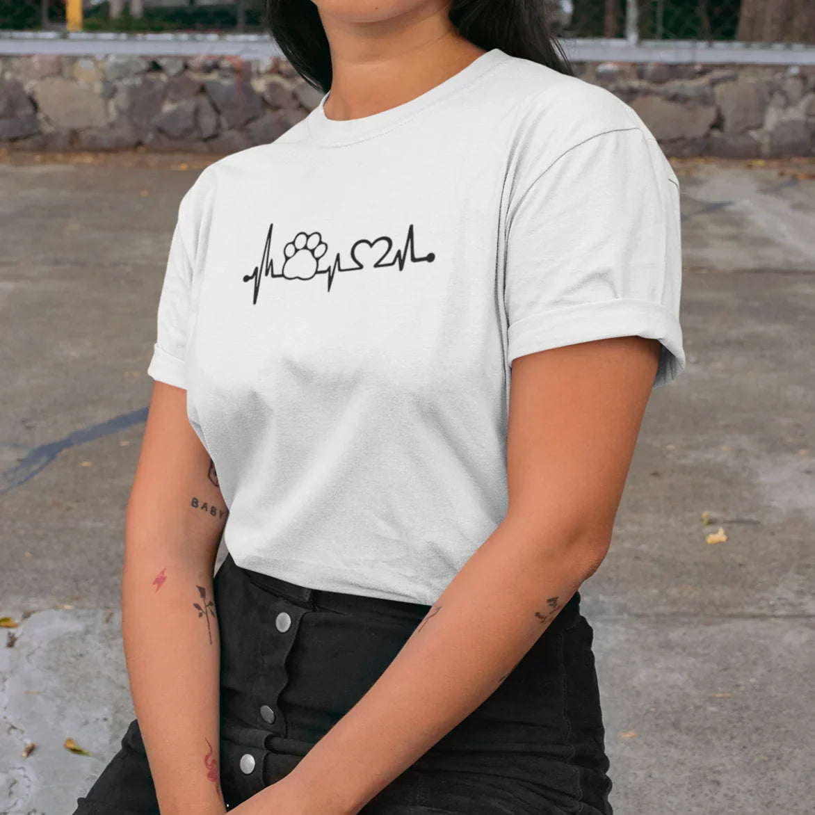 Camiseta Feminina Mãe de Pet batimentos Amor