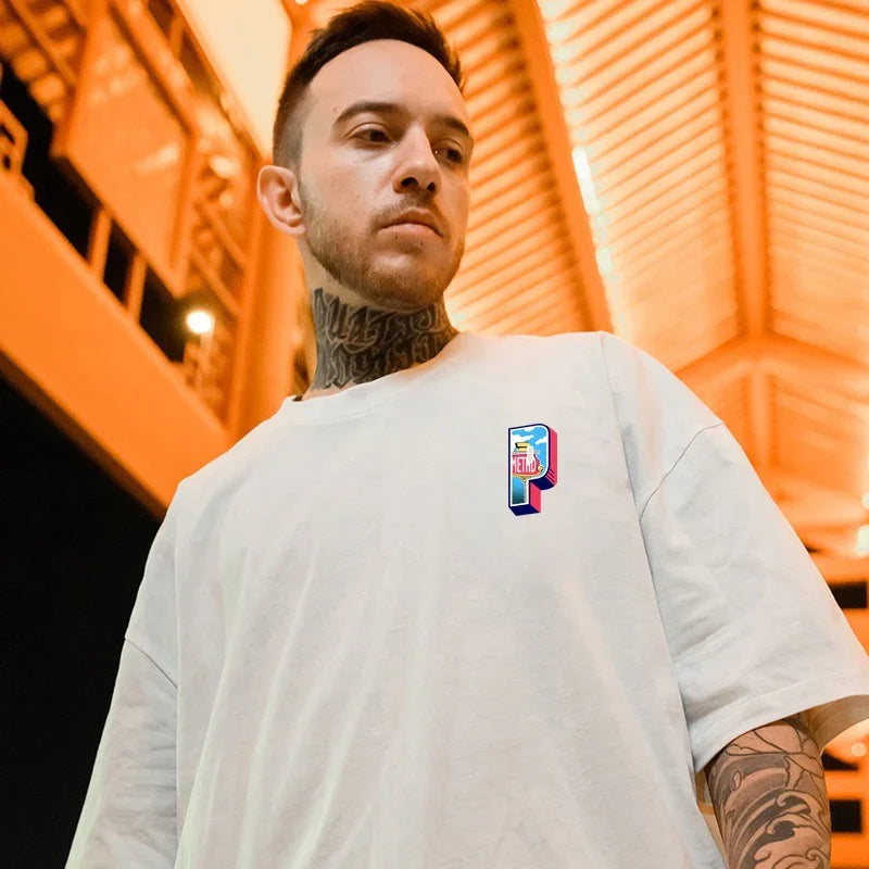 Camiseta Básica Com Estampa Letreiro P