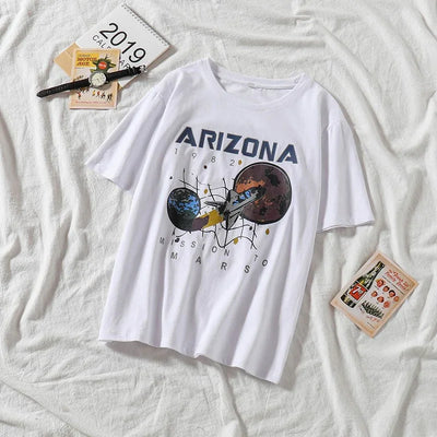 Camiseta Básica Com Estampa Astronauta Foguete