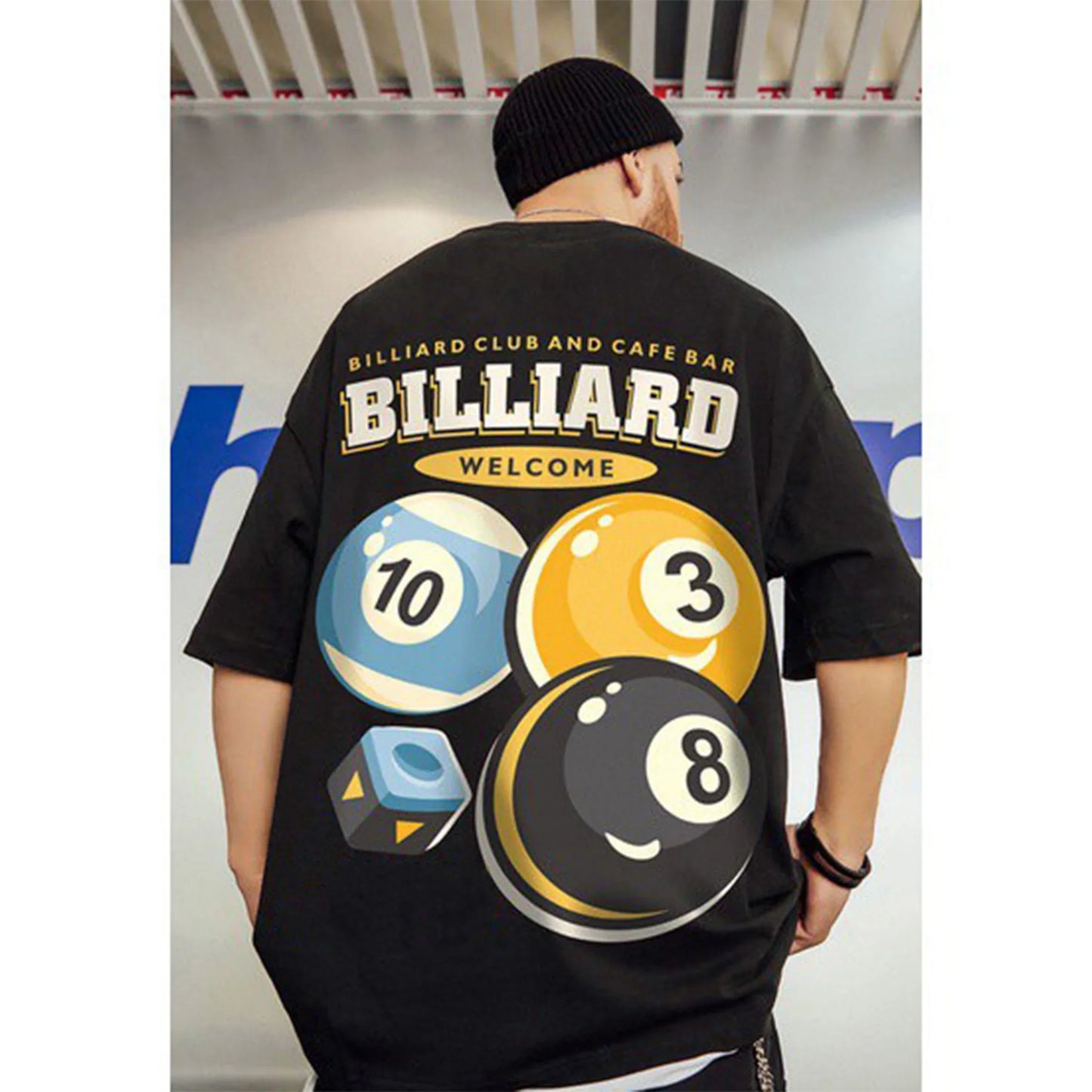 Camiseta Básica Com Estampa Bolas De Biliar