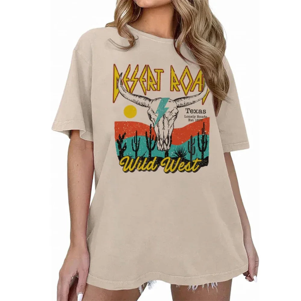 Camiseta básica feminina Cabeça De Touro