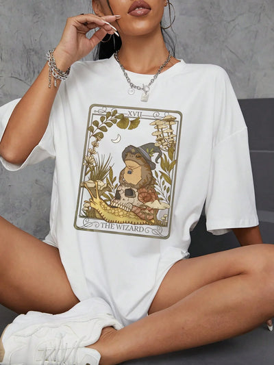 amiseta Básica Frog the Wizard - branco