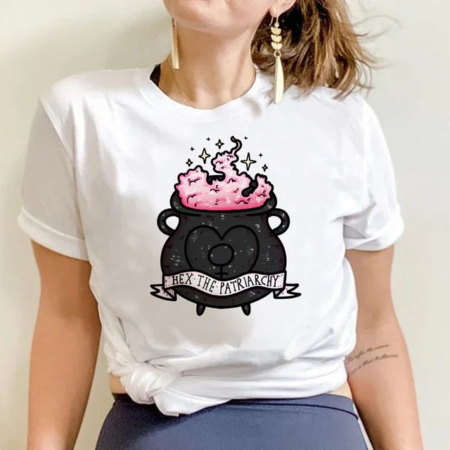 Camiseta Básica Com Estampa Caldeirão Hex