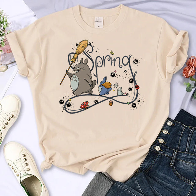 Camiseta Basica Meu Amigo Totoro Spring T SETE CUSTOM INDUSTRIA COMERCIO E CONFECCOES DO VESTUARIO LTDA