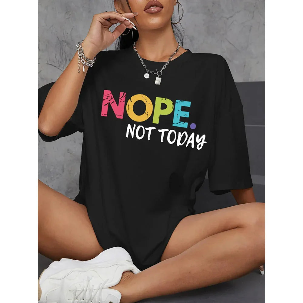 Camiseta Básica Nope Not Today Preto