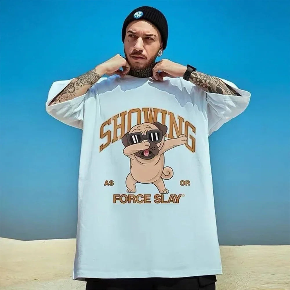 Camiseta Básica Showing Branco