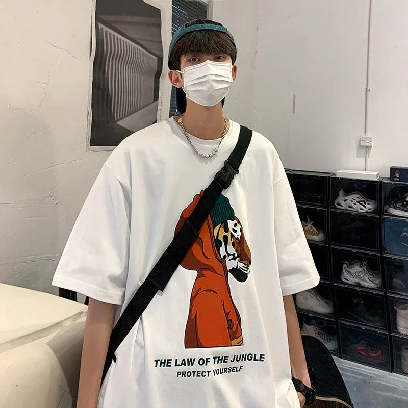 Camiseta Básica Com Estampa Tigre Fashion