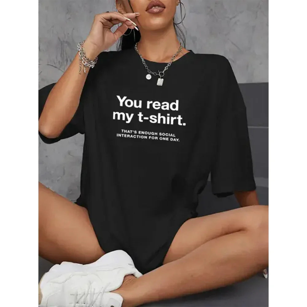Camiseta Básica You Read My T-shirt Preto