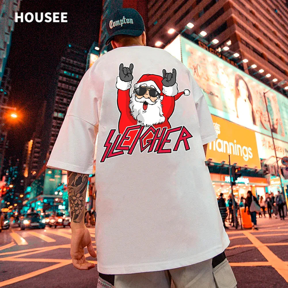 Camiseta Básica Unissex Com Estampa PApai Noel