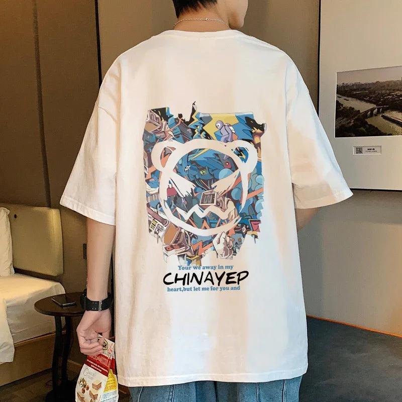 Camiseta Básica Com Estampa Ursinho - Branco