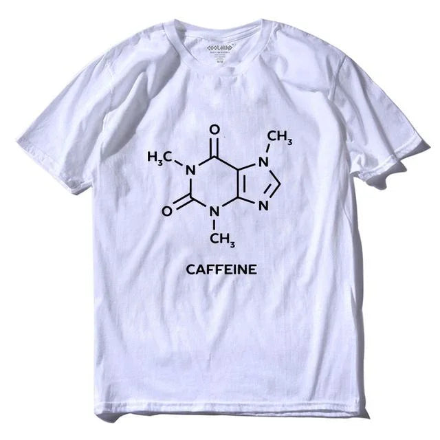 Camiseta Básica Caffeine Cafeína Branco