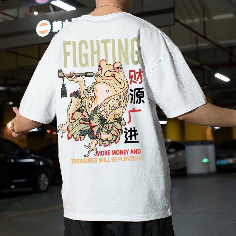 Camiseta Básica Fighting Frog Funny - branco