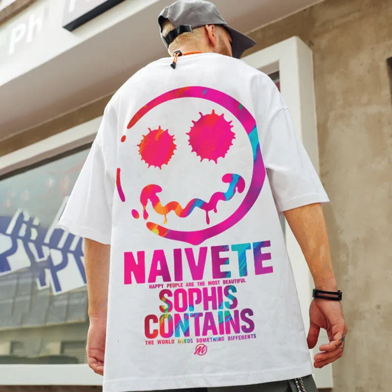 Camiseta Básica Naivete Smile - branco