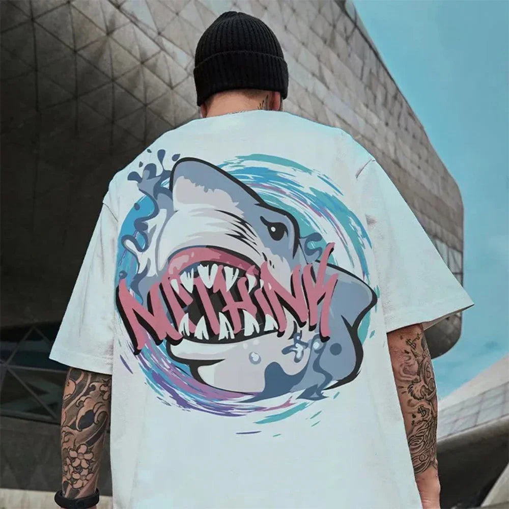Camiseta Básica Tubarão Shark- brnco