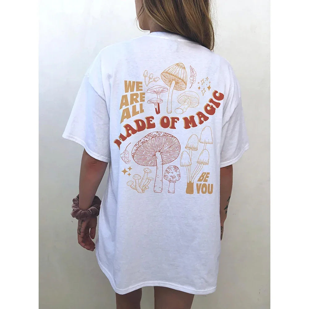 Camiseta Básica unissex com Estampa Plantas cogumelo
