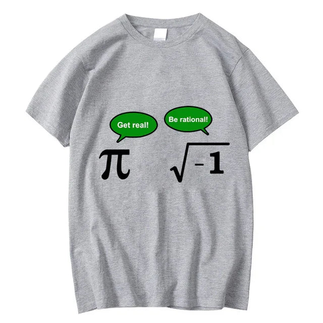 Camiseta Básica Pi e Raiz Imaginária Funny Joke Cinza