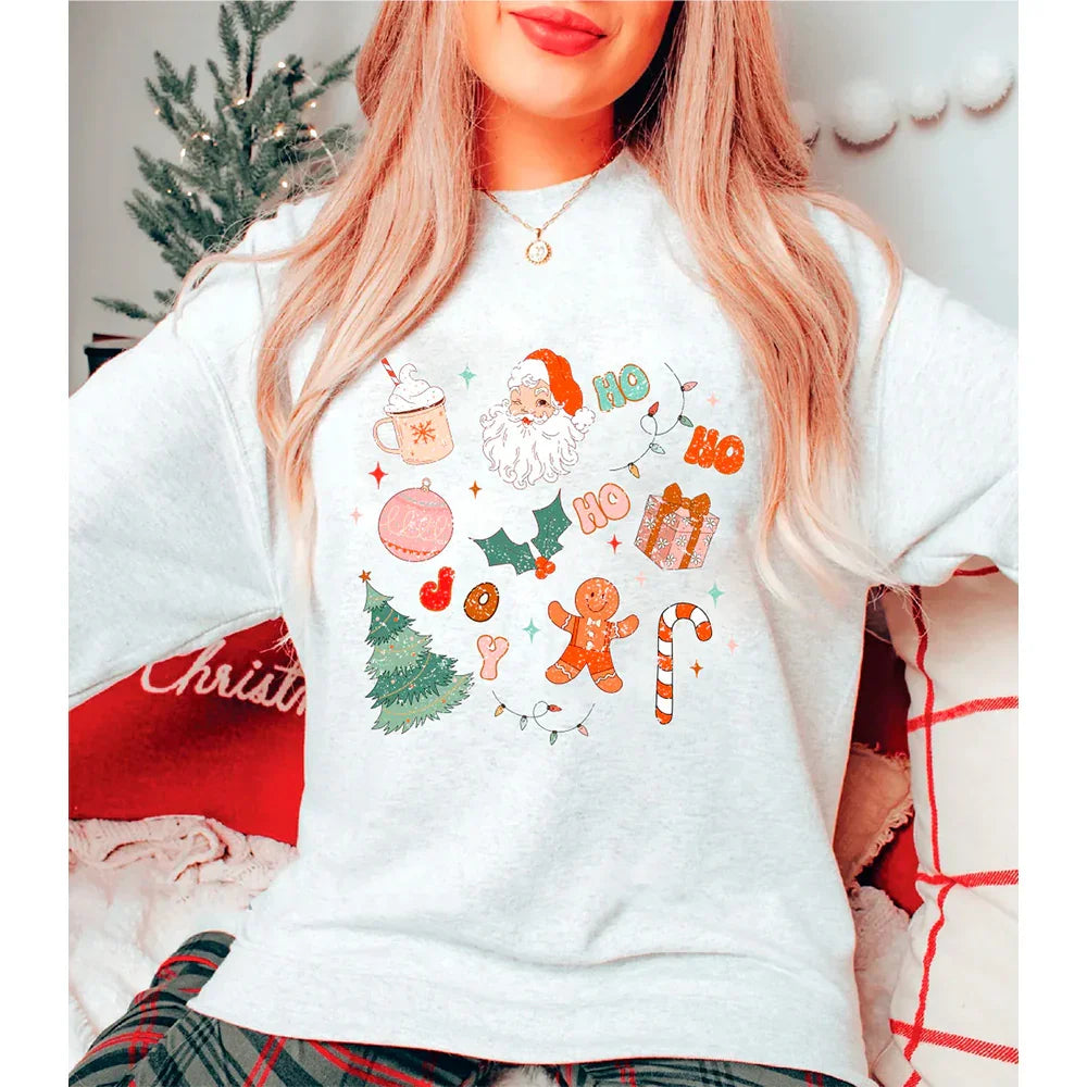 Camiseta Feminina Com Estampa Produtos Natalinos