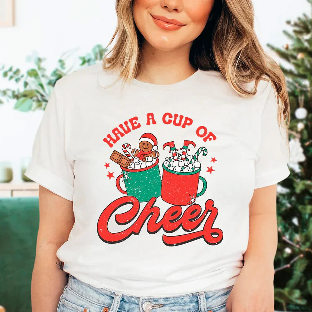 Camiseta Feminina Com Estampa Chocolate Quente Bebida