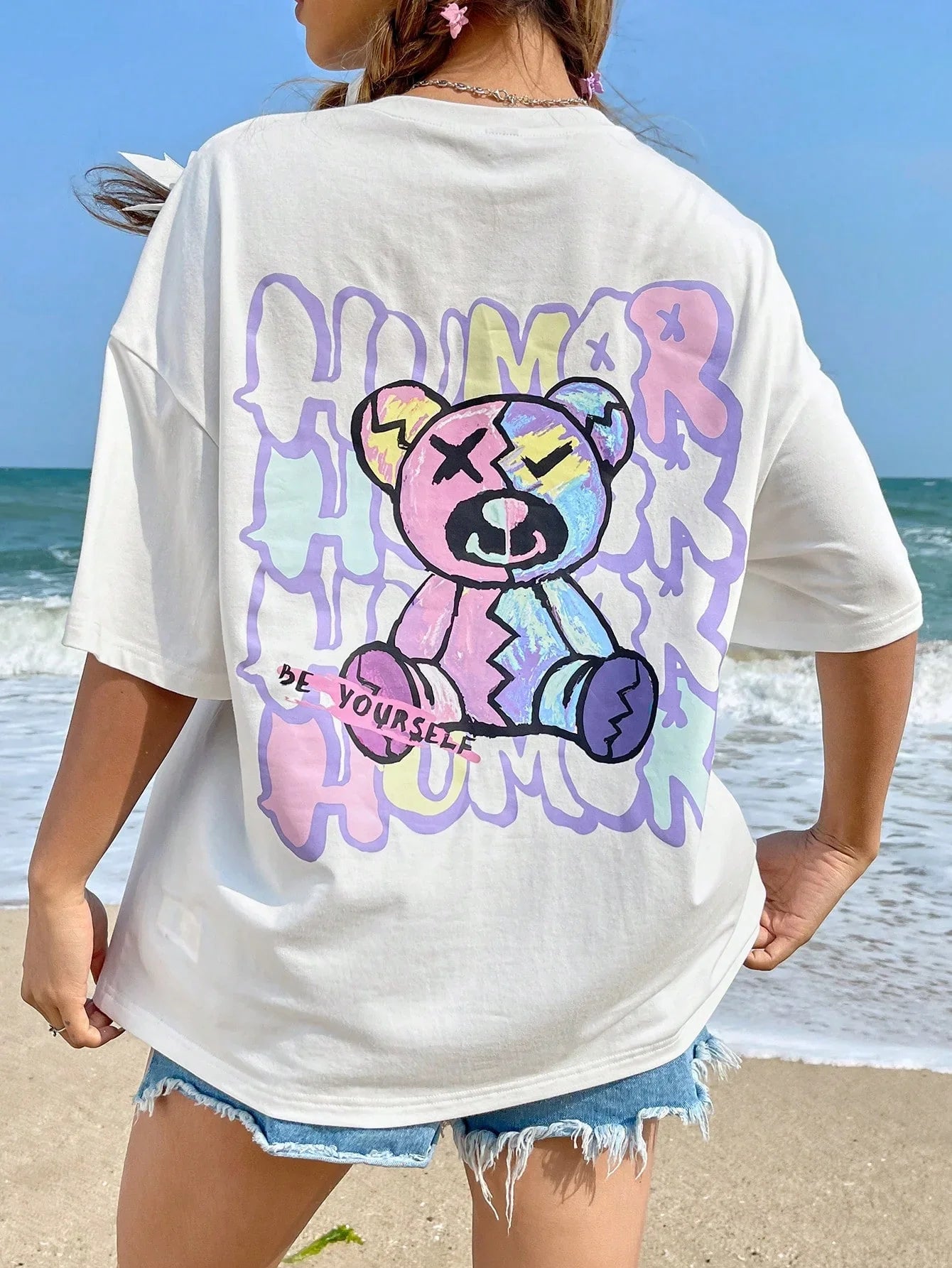 Camiseta Feminina Branca Com Estampa Humor - Branco