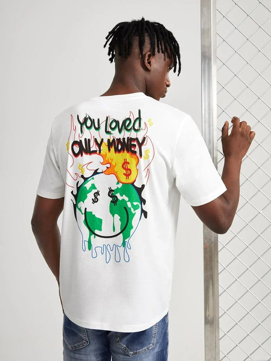 Camiseta Masculina Street You Loved Only Money - BRANCO ( COSTA )