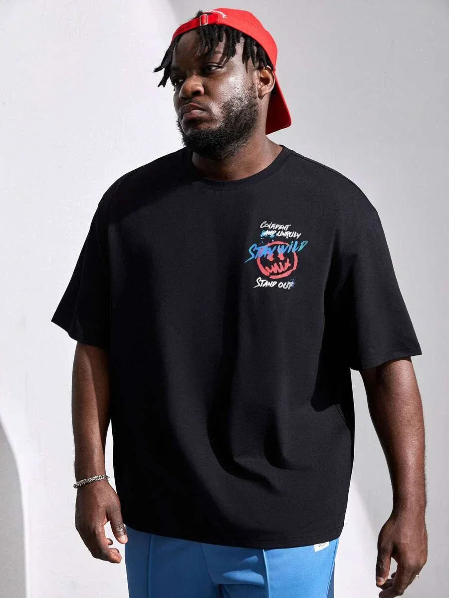 Camiseta masculina com estampa rosto emoji