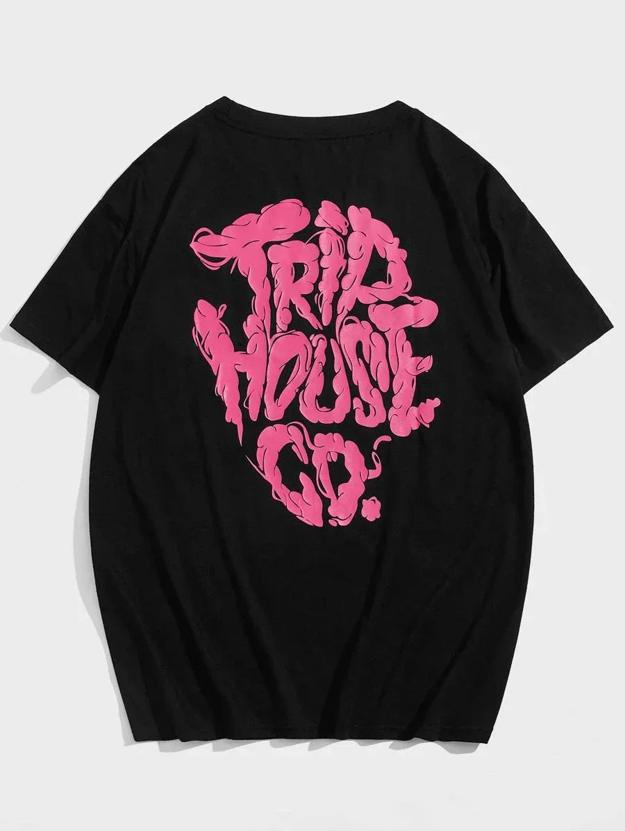 Camiseta masculina com estampa Trip house
