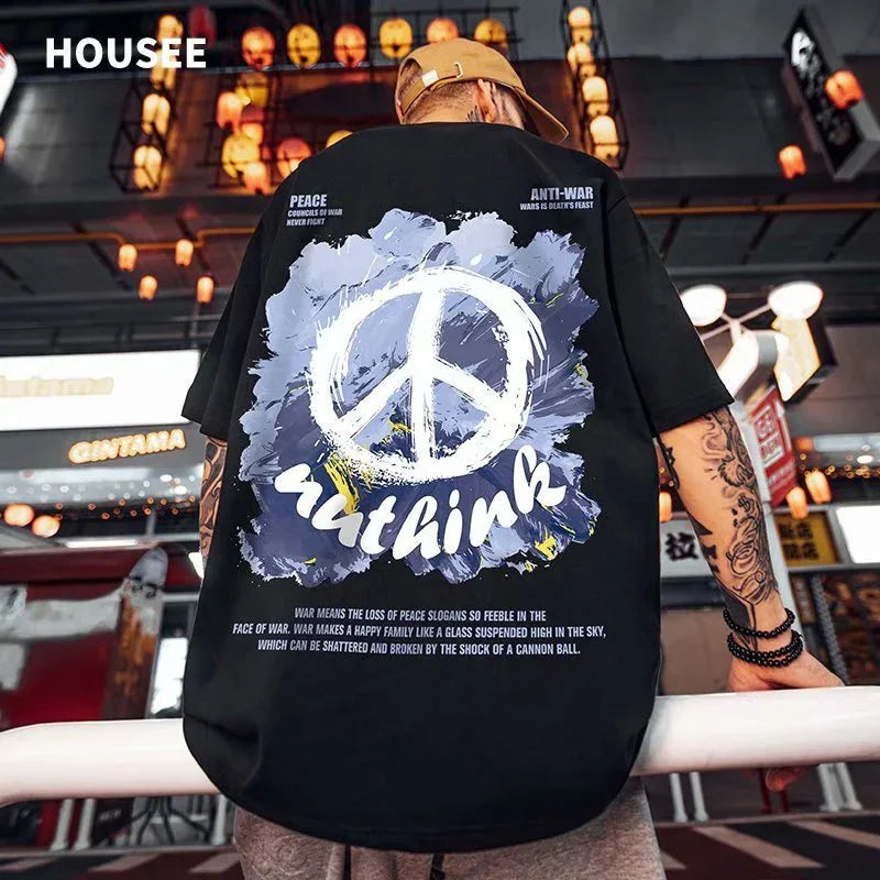 Camiseta Básica Com Estampa Nuthink Peace