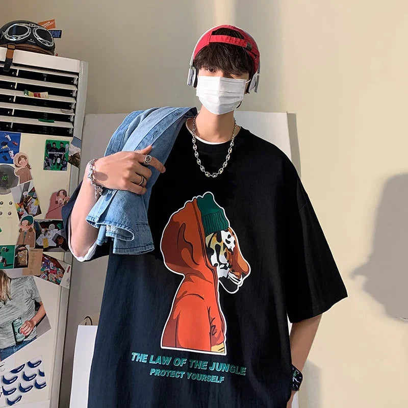 Camiseta Básica Com Estampa Tigre Fashion