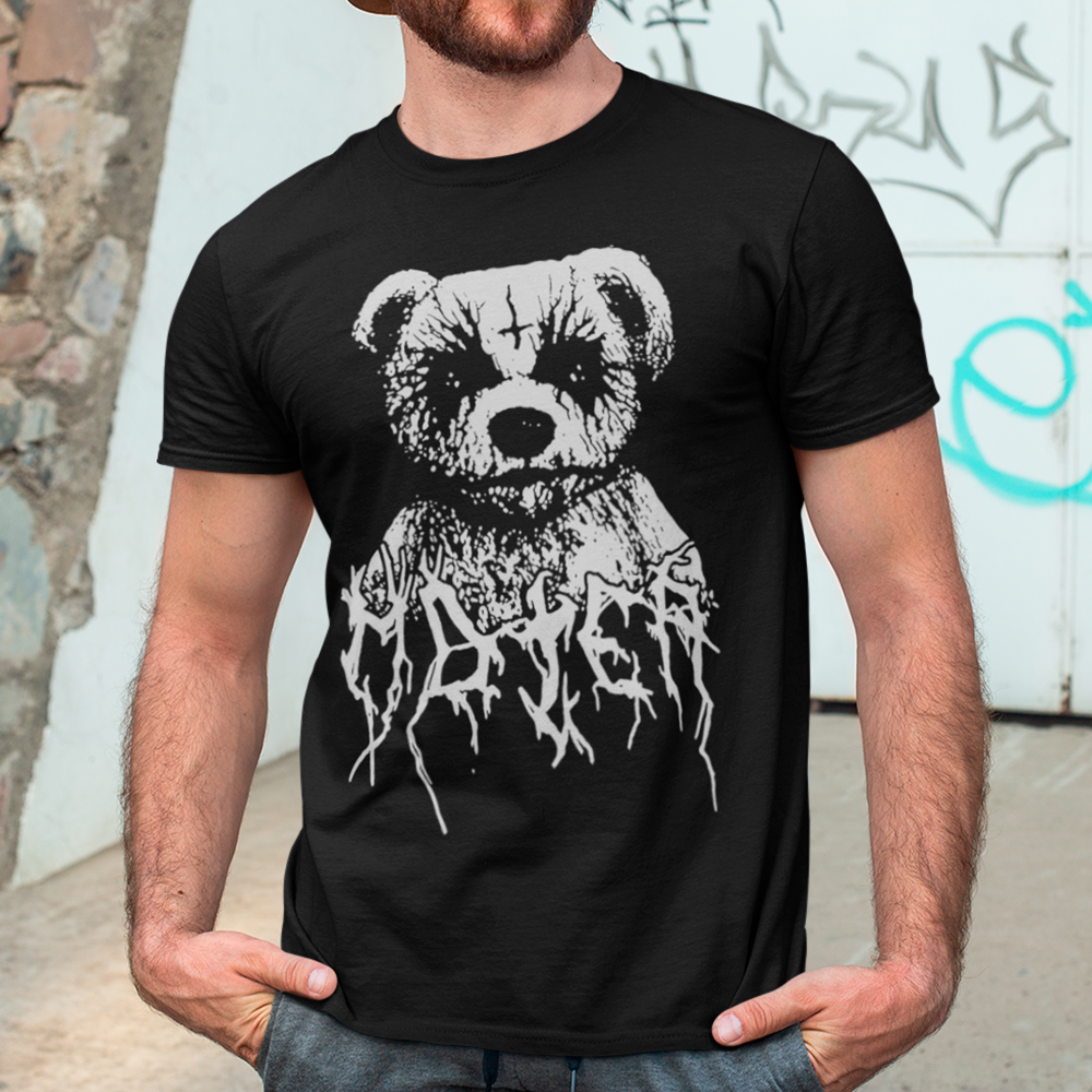 Camiseta Básica estampa Aesthetic Bear Urso - Preto