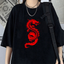 Camiseta Básica Dragão Vermelho Red Dragon - Preto