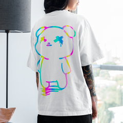 Camiseta Básica Unissex Colored Bear Cute