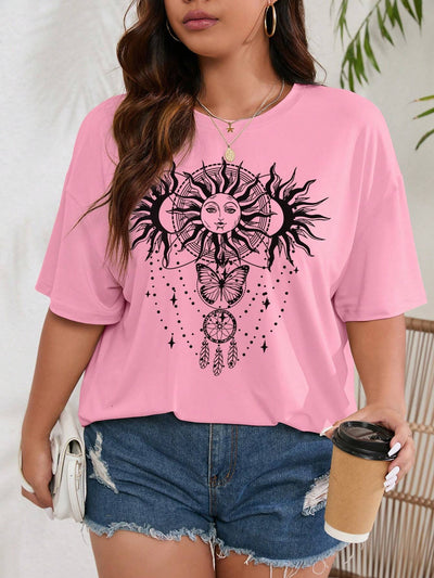 Camiseta Básica Feminina Cosmic Sun Borboleta