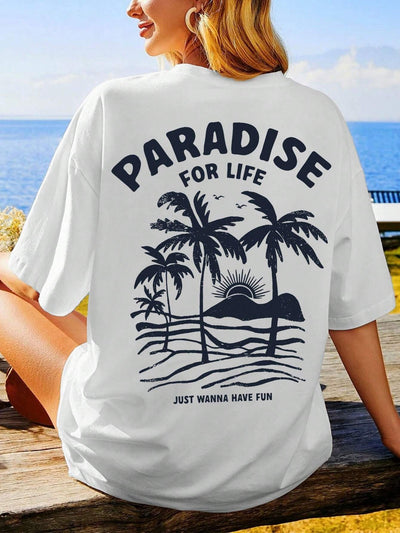 Camiseta Básica Feminina Paradise For Life