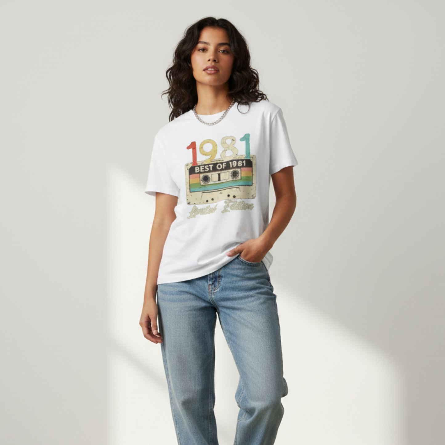 Camiseta Feminina Fita vintage 1981 Limited Edition