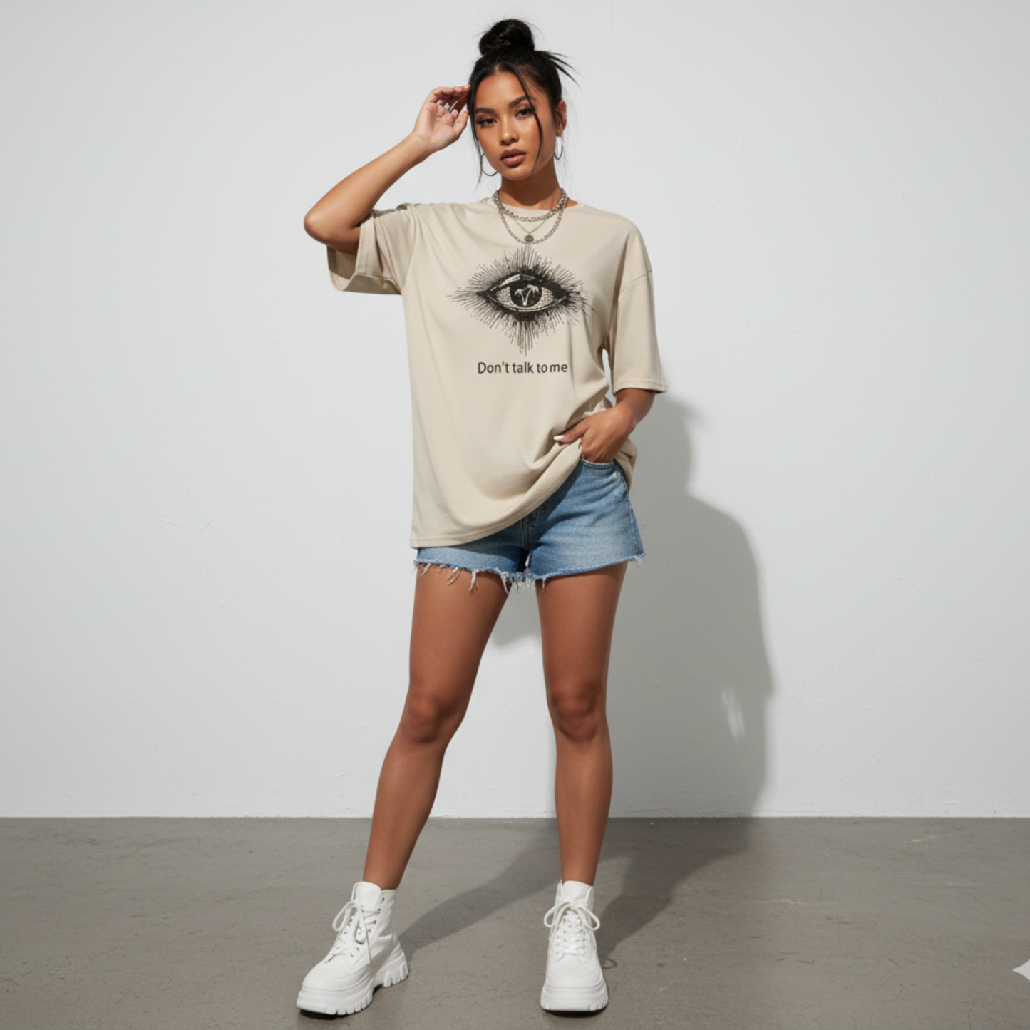 Camiseta Feminina Summer Eye Dont Touch Me