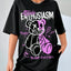 Camiseta Básica  estampa Break the Rules Bear - Preto