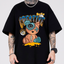 Camiseta Básica preta Unissex Com Estampa Ursinho Zombie - Preto