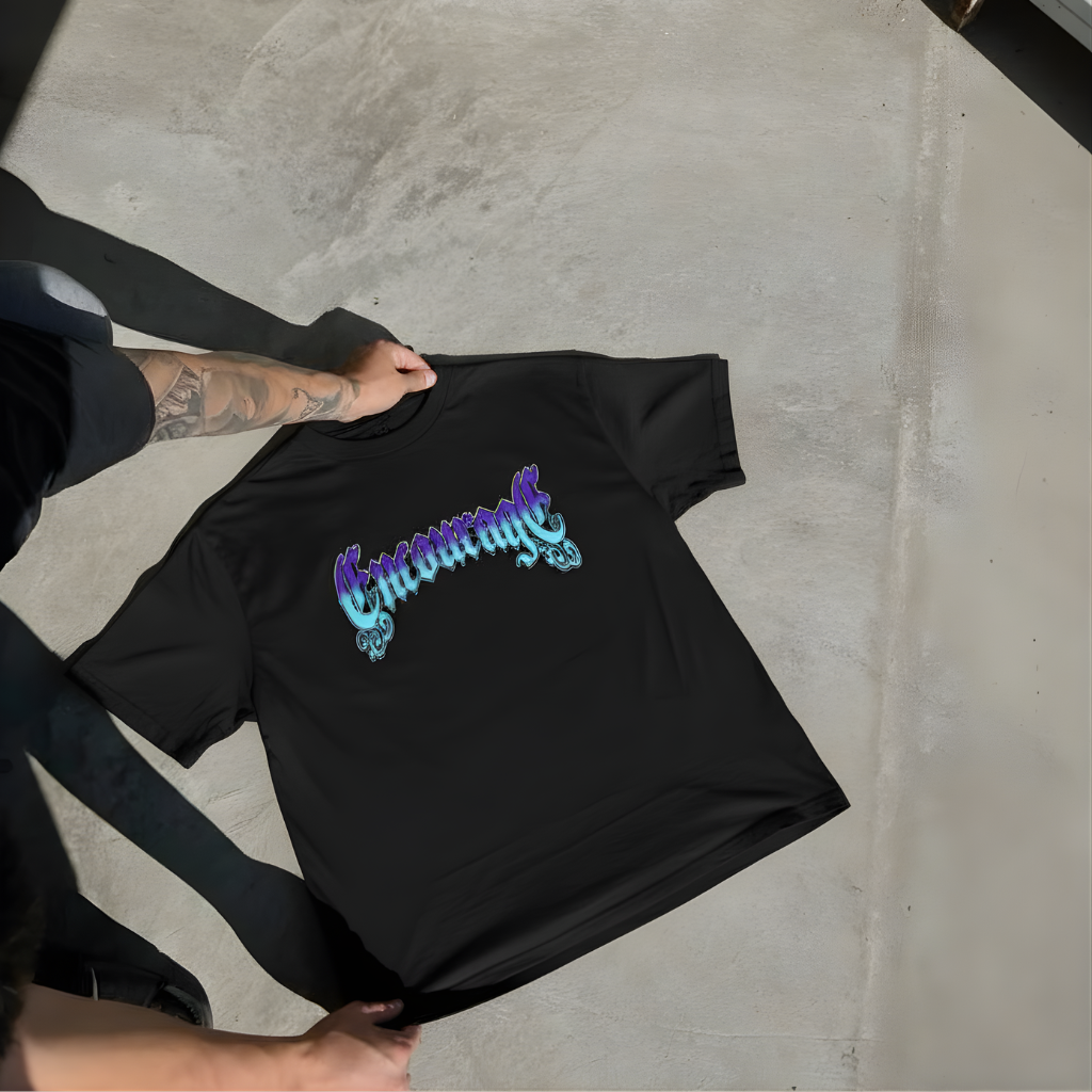 Camiseta Oversized Encourage Yourself Skull Caveira