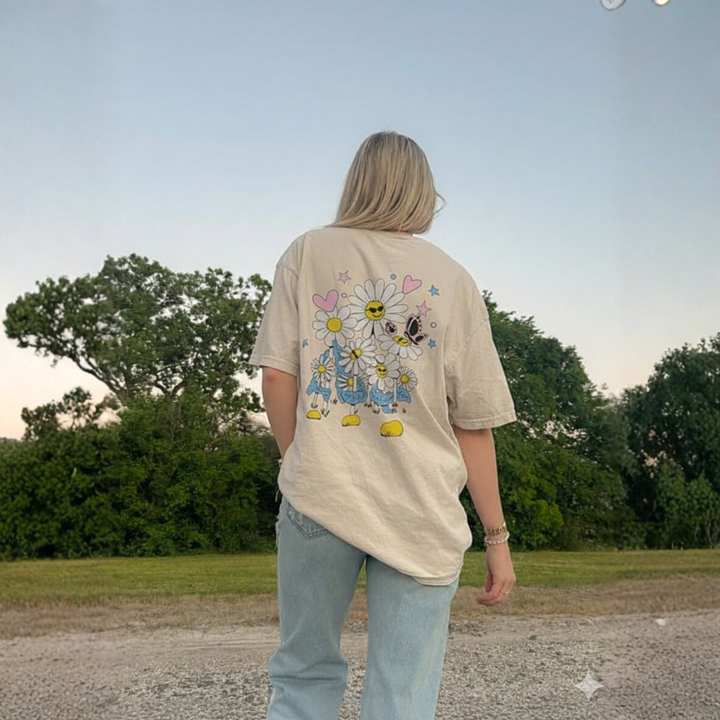 Camiseta Feminina Flor Happy Feliz Flower