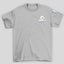 Camiseta Feminina Flor Happy Feliz Flower frente - cinza