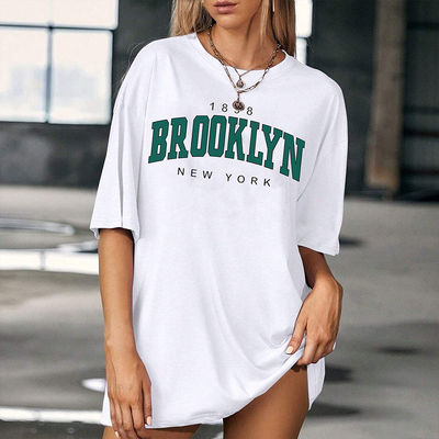 Camiseta Oversized Feminina brooklyn new york 1902