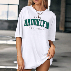 Camiseta Oversized Feminina brooklyn new york 1902